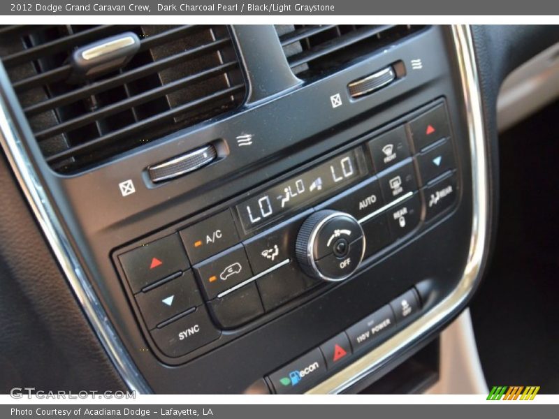 Dark Charcoal Pearl / Black/Light Graystone 2012 Dodge Grand Caravan Crew