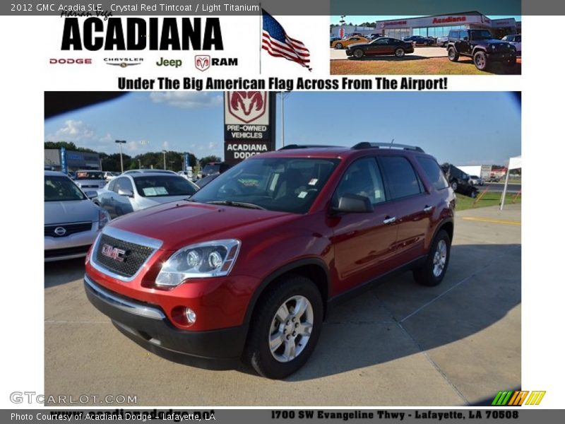 Crystal Red Tintcoat / Light Titanium 2012 GMC Acadia SLE