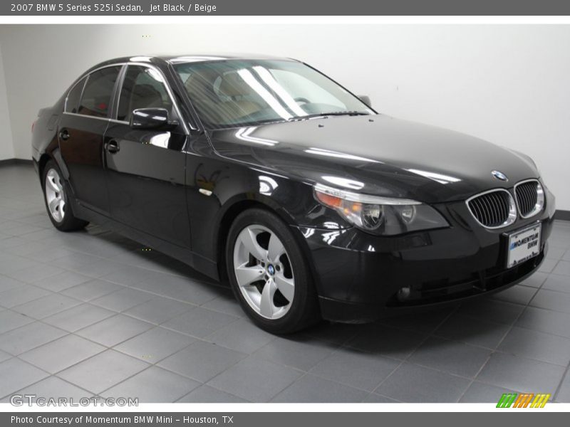 Jet Black / Beige 2007 BMW 5 Series 525i Sedan