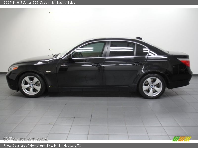 Jet Black / Beige 2007 BMW 5 Series 525i Sedan
