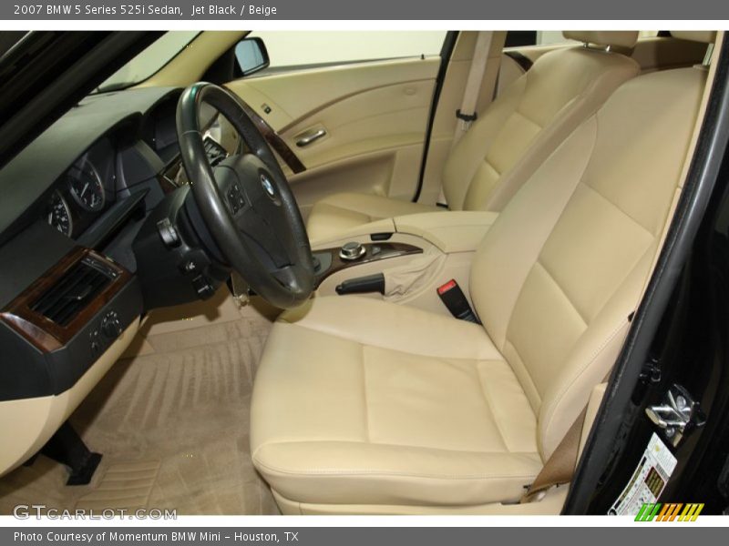 Jet Black / Beige 2007 BMW 5 Series 525i Sedan