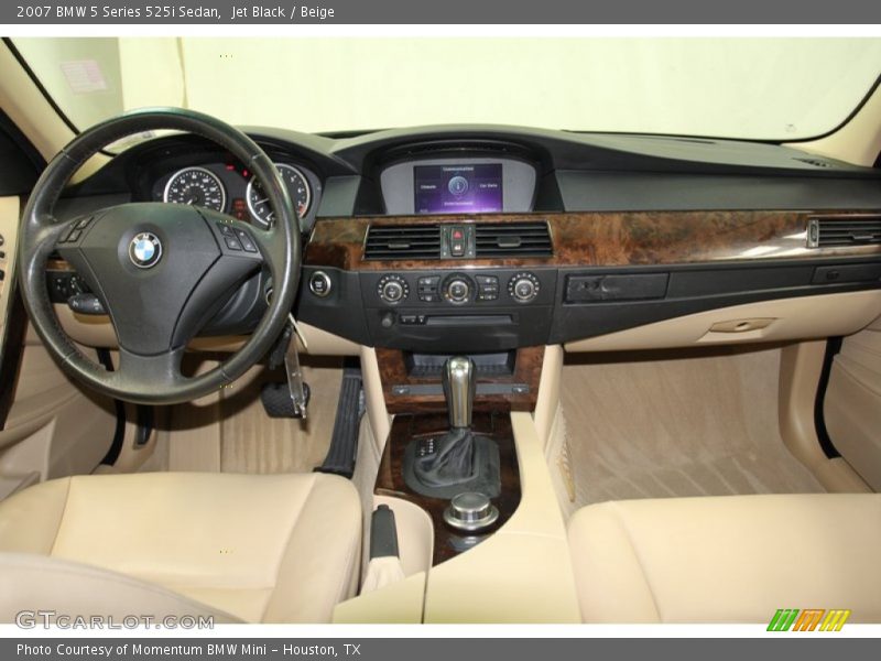 Jet Black / Beige 2007 BMW 5 Series 525i Sedan