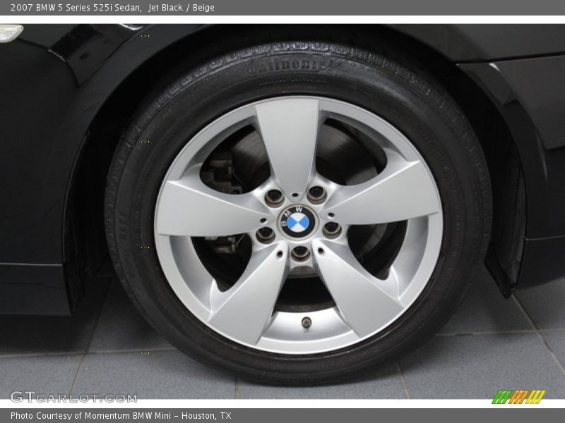 Jet Black / Beige 2007 BMW 5 Series 525i Sedan