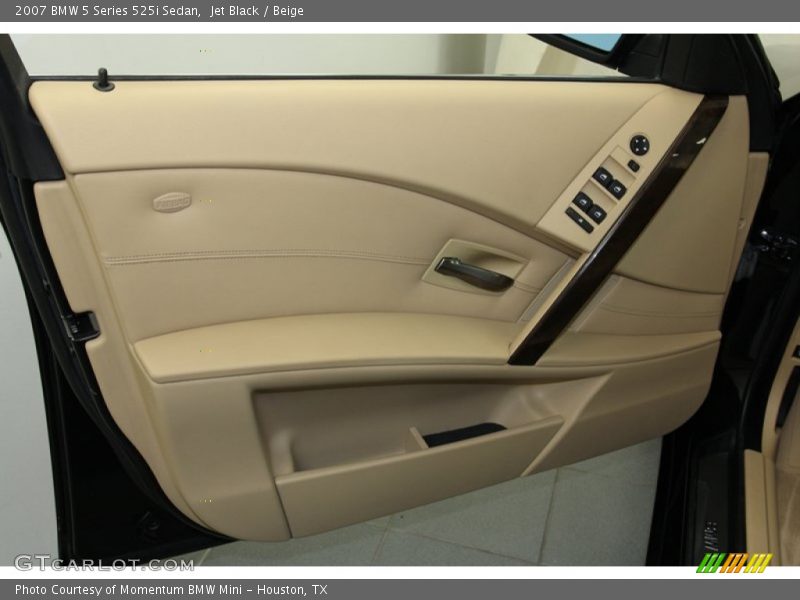 Jet Black / Beige 2007 BMW 5 Series 525i Sedan