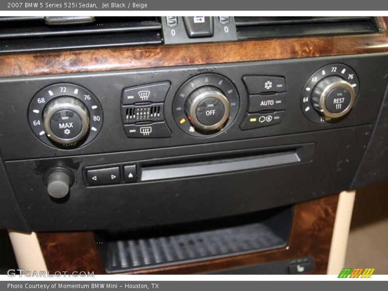 Jet Black / Beige 2007 BMW 5 Series 525i Sedan