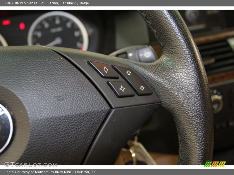 Jet Black / Beige 2007 BMW 5 Series 525i Sedan