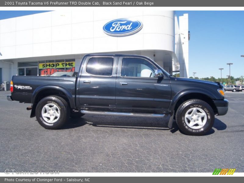 Black Sand Pearl / Oak Beige 2001 Toyota Tacoma V6 PreRunner TRD Double Cab