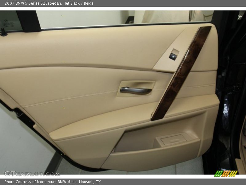 Jet Black / Beige 2007 BMW 5 Series 525i Sedan