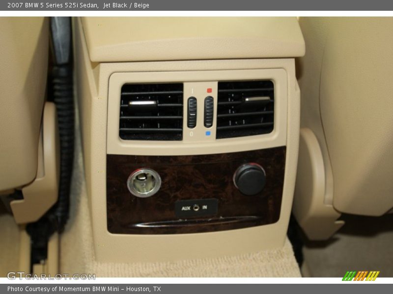 Jet Black / Beige 2007 BMW 5 Series 525i Sedan
