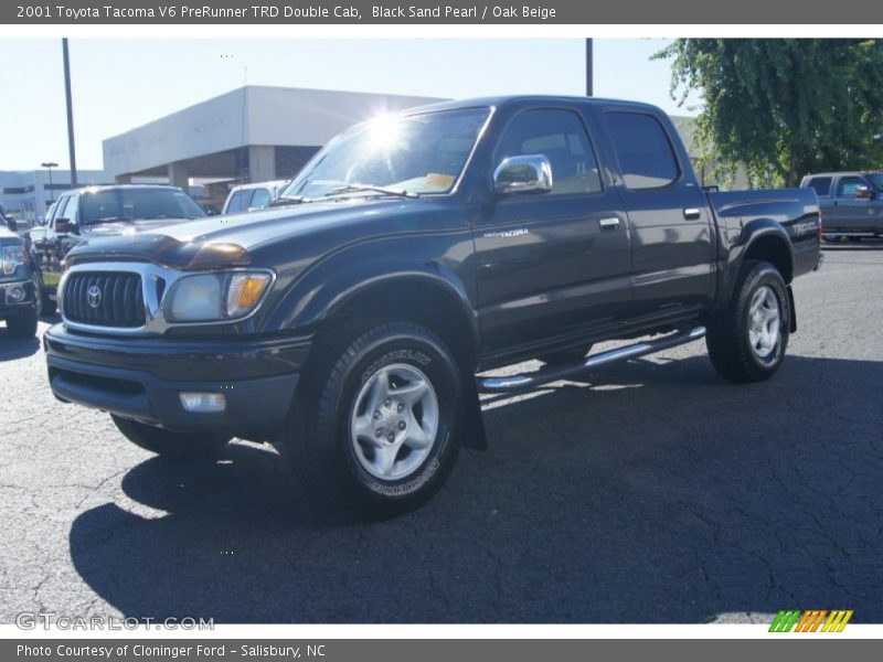 Black Sand Pearl / Oak Beige 2001 Toyota Tacoma V6 PreRunner TRD Double Cab