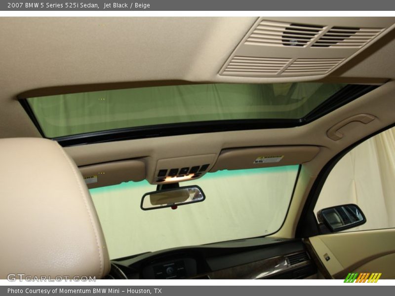 Jet Black / Beige 2007 BMW 5 Series 525i Sedan