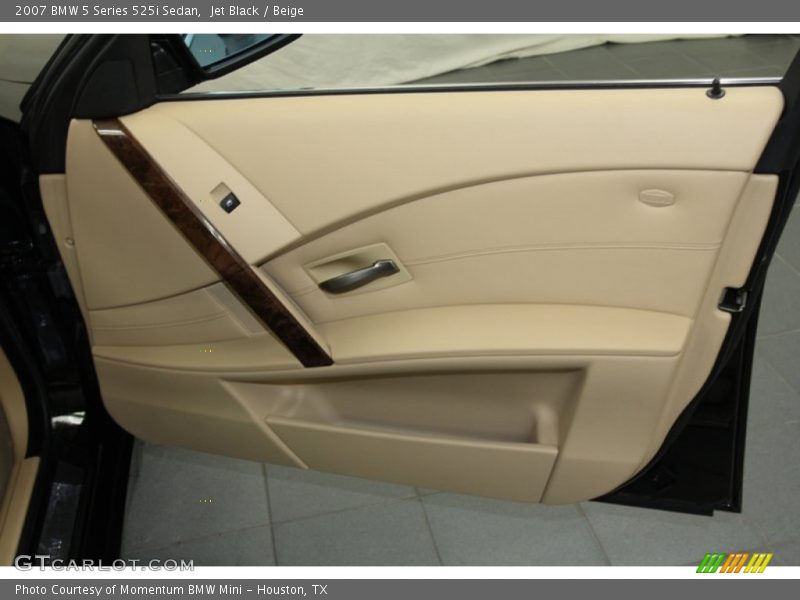 Jet Black / Beige 2007 BMW 5 Series 525i Sedan