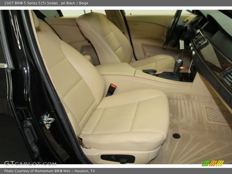 Jet Black / Beige 2007 BMW 5 Series 525i Sedan