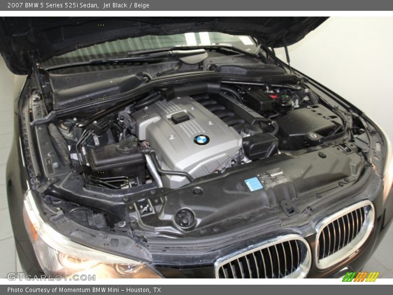 Jet Black / Beige 2007 BMW 5 Series 525i Sedan