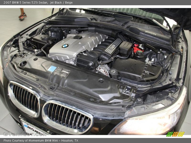 Jet Black / Beige 2007 BMW 5 Series 525i Sedan