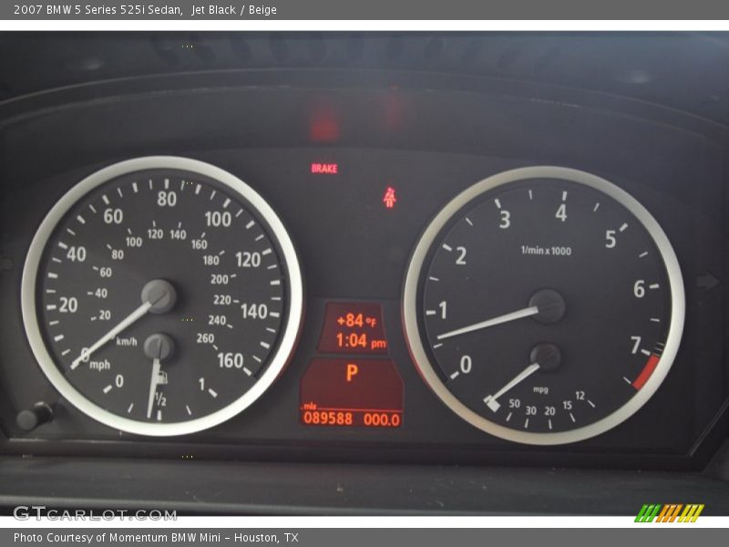 Jet Black / Beige 2007 BMW 5 Series 525i Sedan