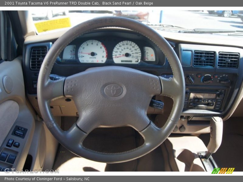 Black Sand Pearl / Oak Beige 2001 Toyota Tacoma V6 PreRunner TRD Double Cab