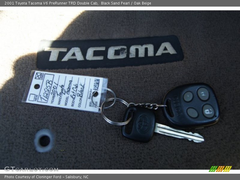 Black Sand Pearl / Oak Beige 2001 Toyota Tacoma V6 PreRunner TRD Double Cab