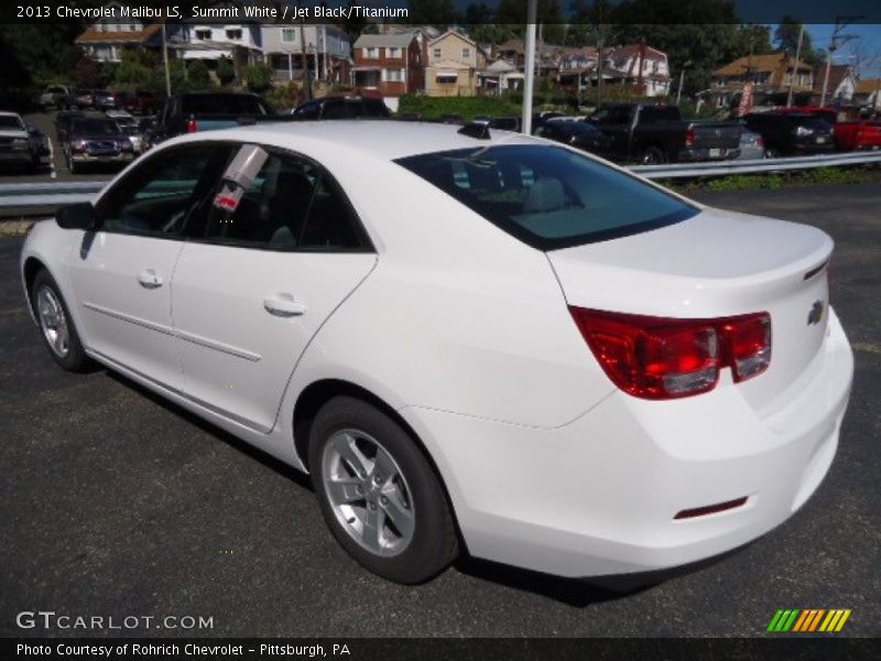 Summit White / Jet Black/Titanium 2013 Chevrolet Malibu LS