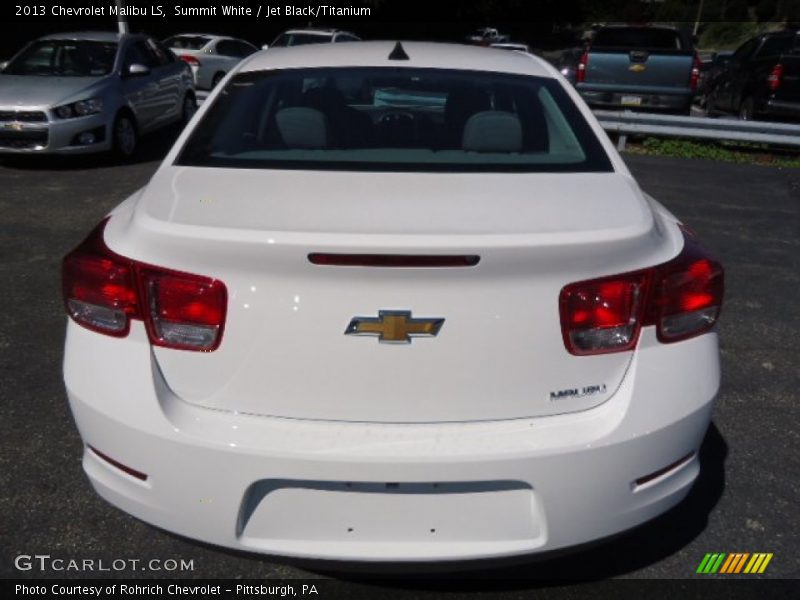 Summit White / Jet Black/Titanium 2013 Chevrolet Malibu LS