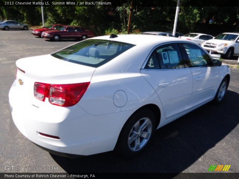 Summit White / Jet Black/Titanium 2013 Chevrolet Malibu LS