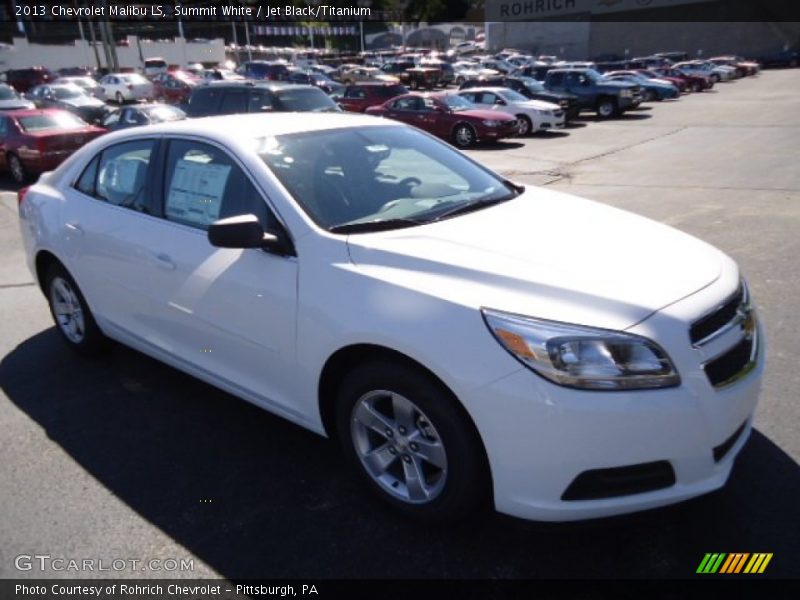 Summit White / Jet Black/Titanium 2013 Chevrolet Malibu LS