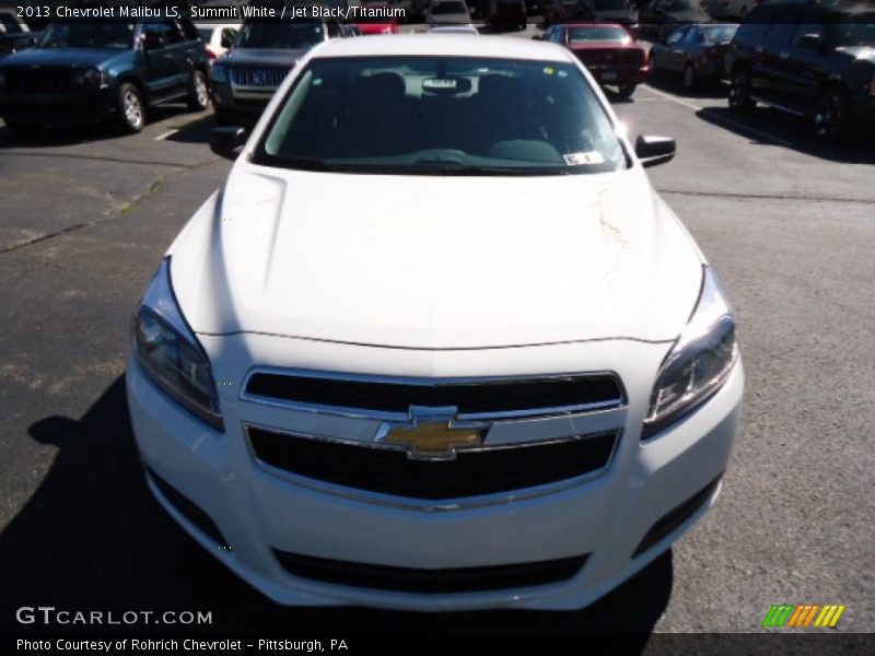 Summit White / Jet Black/Titanium 2013 Chevrolet Malibu LS