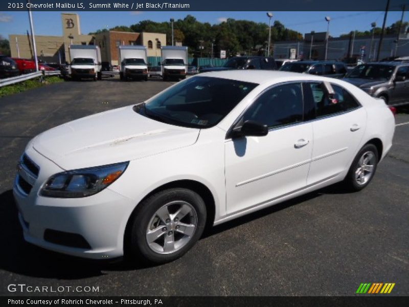 Summit White / Jet Black/Titanium 2013 Chevrolet Malibu LS