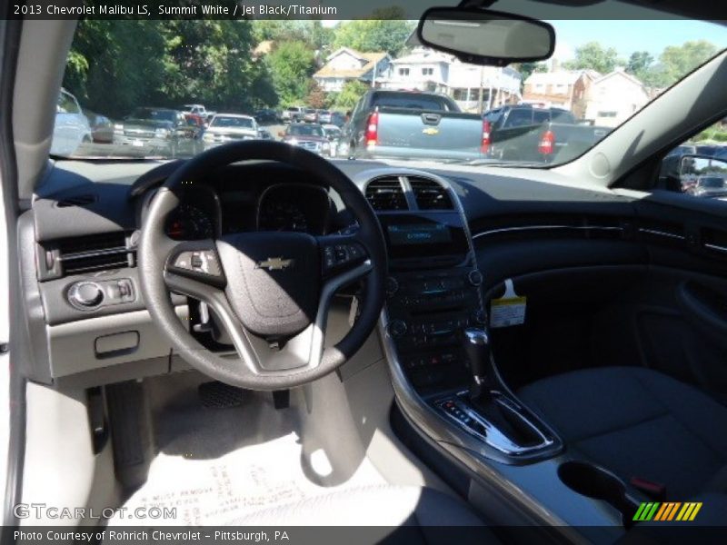 Summit White / Jet Black/Titanium 2013 Chevrolet Malibu LS