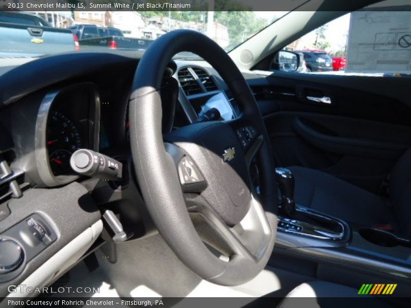 Summit White / Jet Black/Titanium 2013 Chevrolet Malibu LS