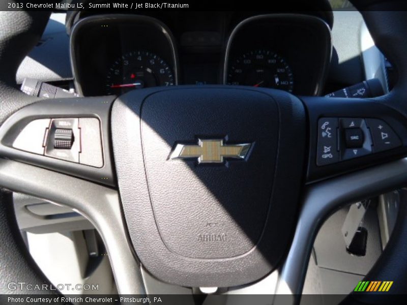Summit White / Jet Black/Titanium 2013 Chevrolet Malibu LS
