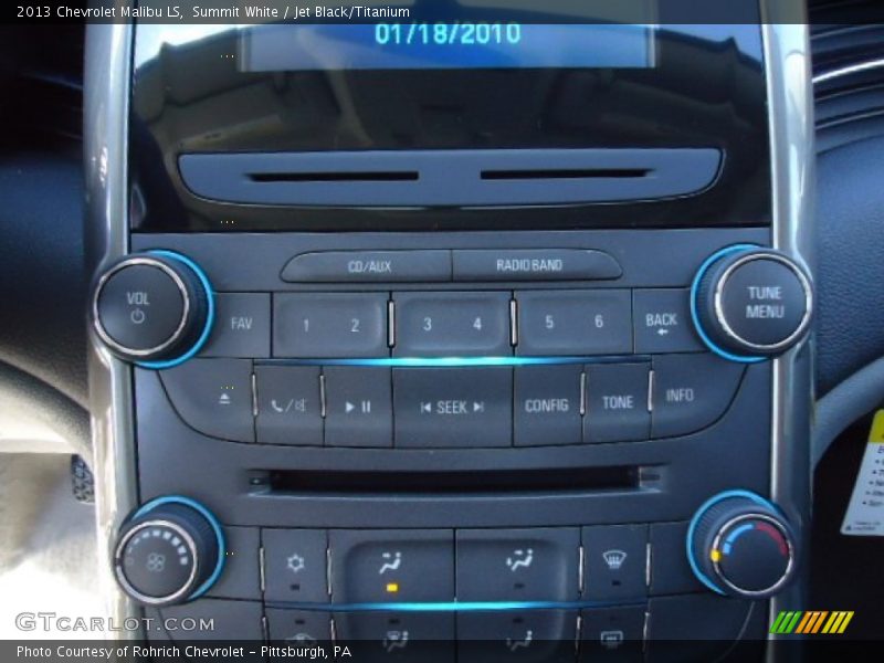 Summit White / Jet Black/Titanium 2013 Chevrolet Malibu LS