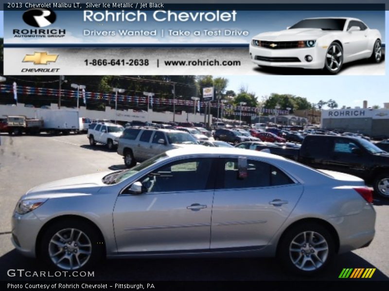 Silver Ice Metallic / Jet Black 2013 Chevrolet Malibu LT