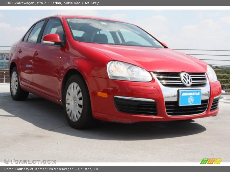 Salsa Red / Art Gray 2007 Volkswagen Jetta 2.5 Sedan