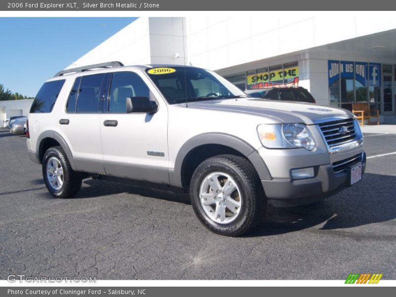Silver Birch Metallic / Stone 2006 Ford Explorer XLT