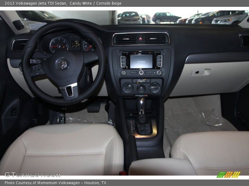 Candy White / Cornsilk Beige 2013 Volkswagen Jetta TDI Sedan
