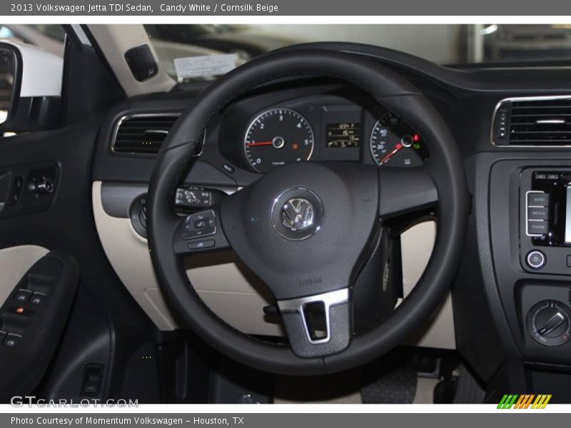 Candy White / Cornsilk Beige 2013 Volkswagen Jetta TDI Sedan