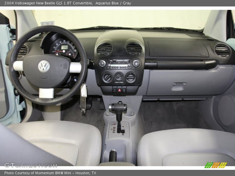 Aquarius Blue / Gray 2004 Volkswagen New Beetle GLS 1.8T Convertible