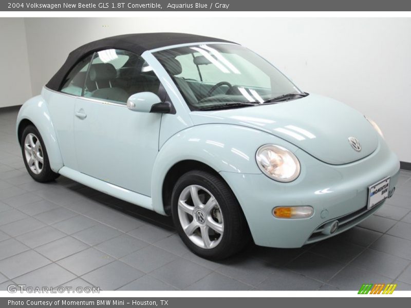 Aquarius Blue / Gray 2004 Volkswagen New Beetle GLS 1.8T Convertible