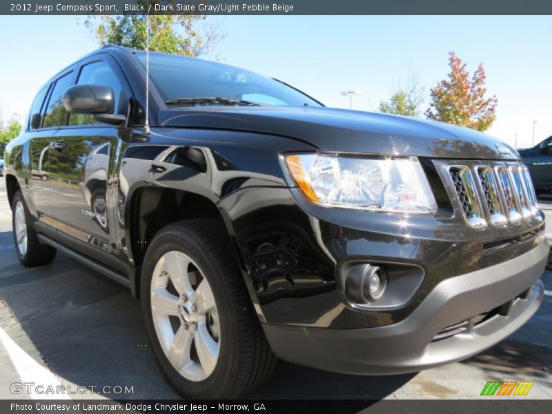 Black / Dark Slate Gray/Light Pebble Beige 2012 Jeep Compass Sport