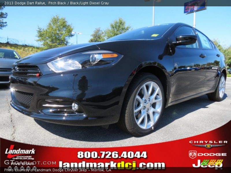 Pitch Black / Black/Light Diesel Gray 2013 Dodge Dart Rallye