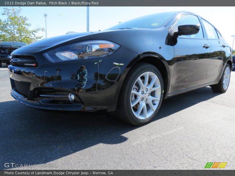 Pitch Black / Black/Ruby Red 2013 Dodge Dart Rallye