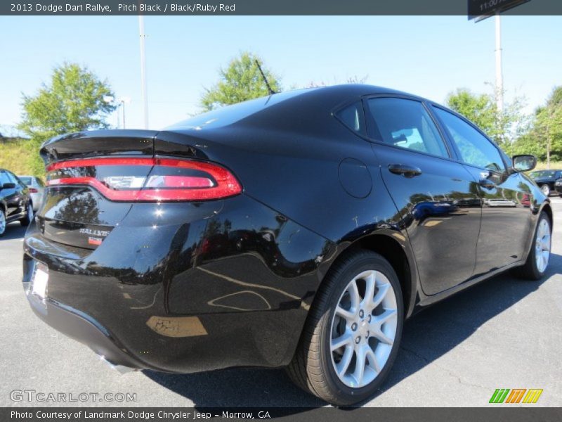 Pitch Black / Black/Ruby Red 2013 Dodge Dart Rallye