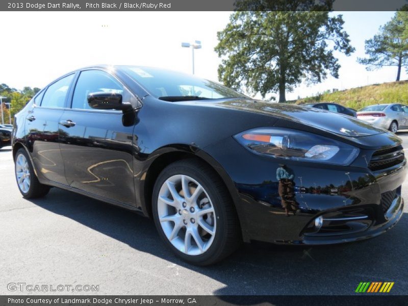 Pitch Black / Black/Ruby Red 2013 Dodge Dart Rallye