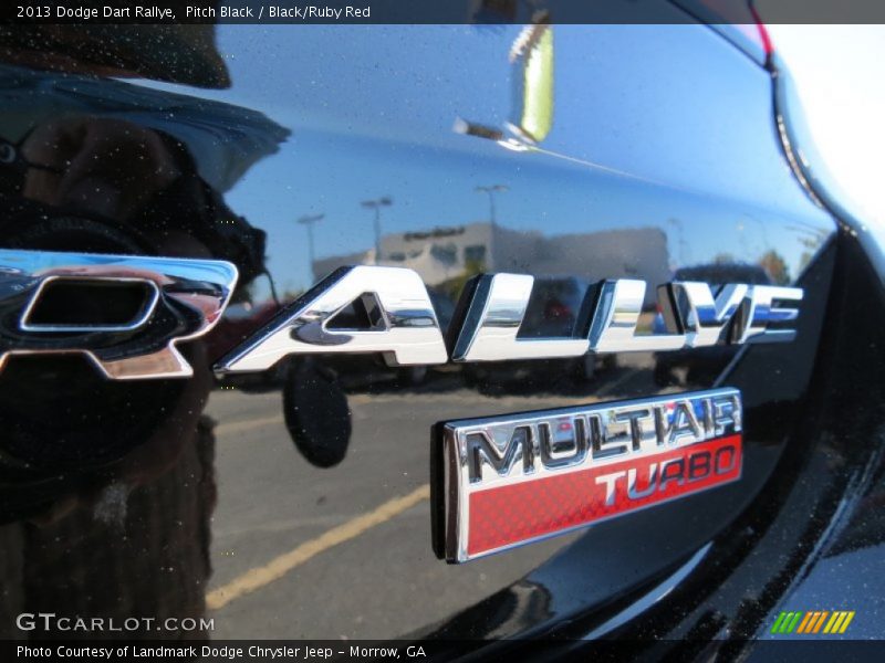 Pitch Black / Black/Ruby Red 2013 Dodge Dart Rallye