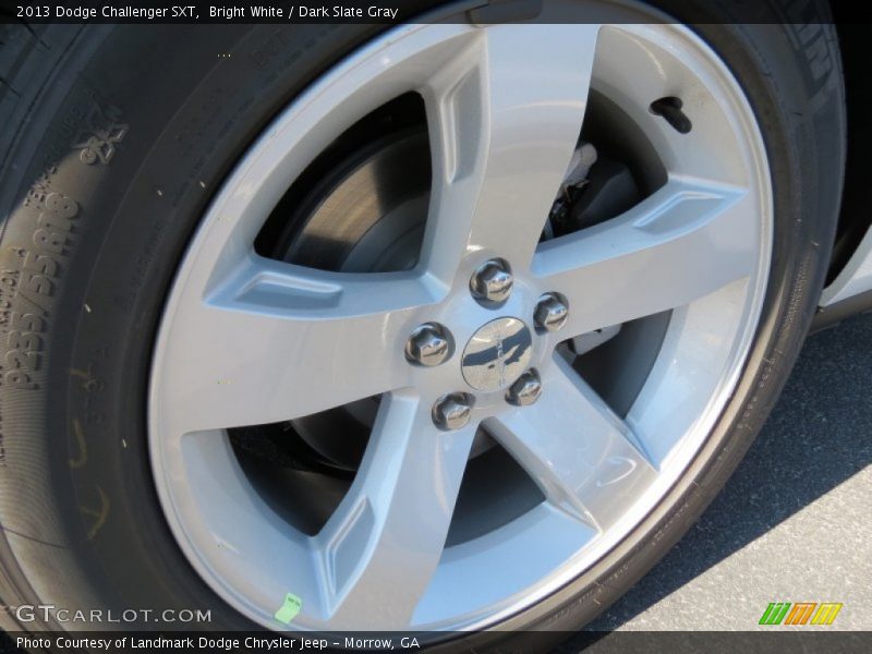 Bright White / Dark Slate Gray 2013 Dodge Challenger SXT