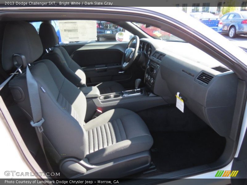 Bright White / Dark Slate Gray 2013 Dodge Challenger SXT
