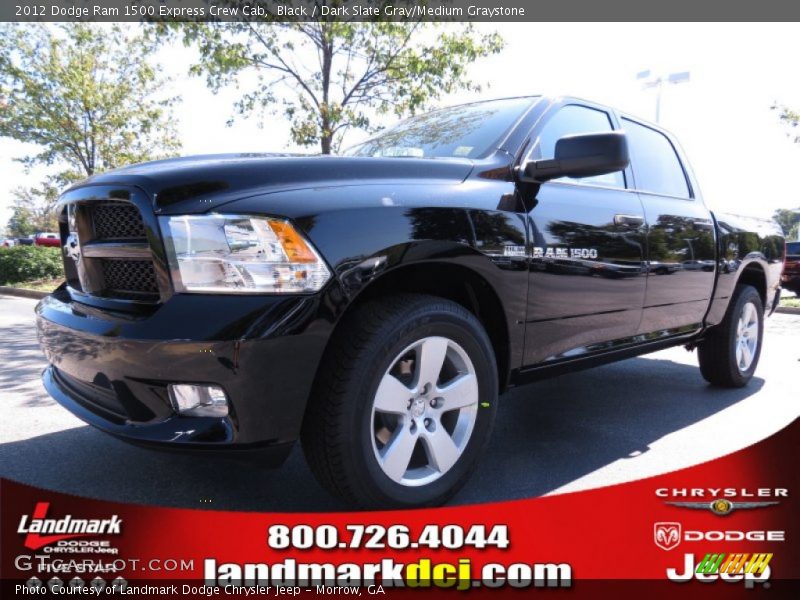 Black / Dark Slate Gray/Medium Graystone 2012 Dodge Ram 1500 Express Crew Cab