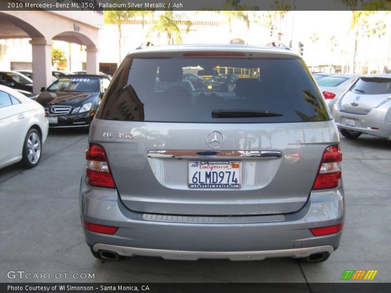 Palladium Silver Metallic / Ash 2010 Mercedes-Benz ML 350