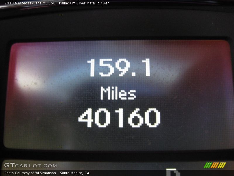 Palladium Silver Metallic / Ash 2010 Mercedes-Benz ML 350